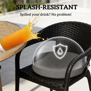 Set di 4 Cuscini Circolari per Terrazza Esterna Grigio Scuro - Solo Cuscini - Product Image 4