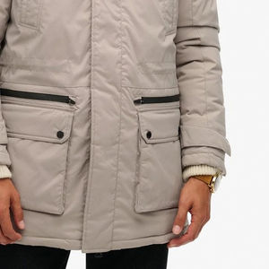 Veste parka d'hiver longue et épaisse matelassée de style streetwear pour hommes, service OEM, vêtements d'extérieur confortables, vestes parka pour hommes - Product Image 5