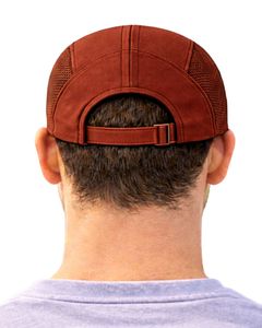 Men Rust Brown Mesh Panel Sports Cap Breathable Lightweight Adjustable Summer Running Training Outdoor Baseball Hat For Men Use - Product Image 2