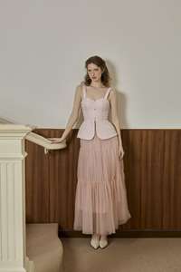 Top de tirantes con diseño de mariposa VIAN clásico, sin mangas, de cuello cuadrado, femenino, de poliéster brocado jacquard, estilo SKINNY, de Vietnam KA45 - Product Image 2