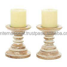 Portavelas de madera blanca de la mejor calidad, accesorio decorativo para el hogar, uso en puerta - Product Image 6