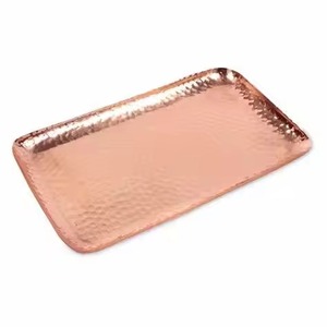 Bandeja de Servir Clásica de Cobre, Plato Elegante para Servir Té, Café, Bocadillos y Bebidas en la Cocina, Comedor y Eventos - Product Image 6