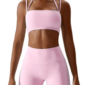 Conjunto de Yoga de Diseño Clásico para Mujer, Transpirable, Personalizado, de Color Sólido, Moderno, de Dos Piezas - Product Image 1