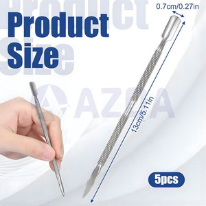 Premium Stainless Steel <b>Nail</b> Cuticle Pusher <b>Tool</b> for Professional Manicure <b>Nail</b> Grooming and Cuticle Care - Product Image 2