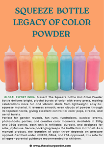 Poudre de couleur Holi Squeeze Me Throw Bottle |   Poudre de couleur sûre de haute qualité pour les festivals et les événements en plein air - Product Image 6