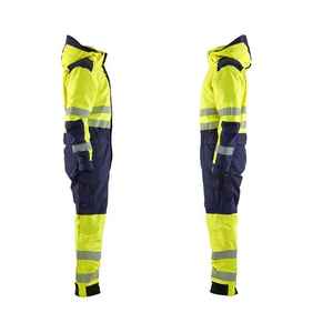 Combinaison de pluie haute visibilité en gros, classe 3 ANSI, imperméable, réfléchissante, avec LED clignotantes, légère, veste et pantalon de pluie, vêtements d'extérieur - Product Image 4