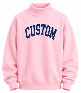 Sweat-shirt oversize en molleton imprimé à col montant en coton doux pour femme avec logo personnalisé, style streetwear, prix abordable, OEM - Product Image 6