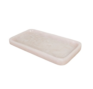 Artizon Studio AS-1035 Decorative Modern Resin Tray Marble Texture Multi-Functional Customized Color Logo Handmade Living Decor - Product Image 1