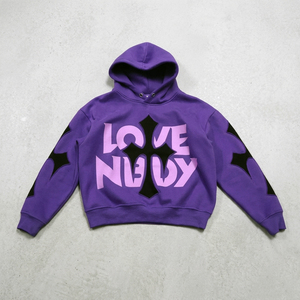 Custom Men’s Casual <b>Designer</b> Cropped Hoodie 100% Polyester Custom Embroidery Graphic Printed Streetwear Hoodie - Product Image 3