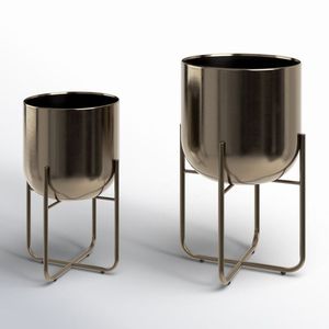 Jardinières sur pied faites à la main pour l'intérieur et l'extérieur, pot rond pour la décoration de la maison et du jardin par Linea Exports In - Product Image 5