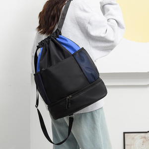 Custom Logo Fitness <b>Drawstring</b> <b>Bag</b> for Men Women New <b>Waterproof</b> Folding Travel Gym Sport Backpack Polyester for Basketball - Product Image 6