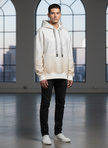 Sweat à capuche zippé pour homme, orné de strass, 480 g/m², délavé à l'acide, coupe oversize, en coton épais, style streetwear, logo personnalisé, OEM - Product Image 5