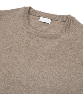 Top Quality Hot Sale Men's Beige Cashmere <b>Pullover</b> <b>Sweater</b> Solid Color Knitted Regular Sleeve Autumn Wear Standard Thickness - Product Image 5