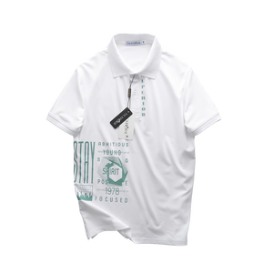 Polo d'été unisexe en coton de haute qualité pour homme avec tissu de sport brodé à motif solide et évacuation de l'humidité - Product Image 4