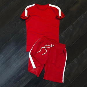 Nuevo Conjunto de Verano para Hombre, Camiseta de Manga Corta con Cuello Redondo y Pantalones Cortos Casuales, Corte Ajustado - Product Image 5