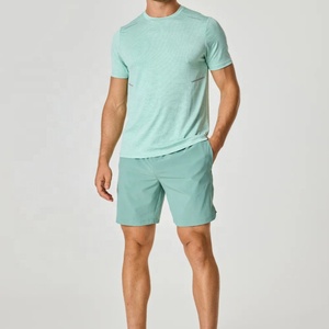 Conjunto Deportivo TriPro para Hombre, Camiseta Deportiva de Cuello Redondo, Secado Rápido, Transpirable, Poliéster/Spandex, Pantalones Cortos, Ropa Deportiva Tejida para Correr, Verano - Product Image 1