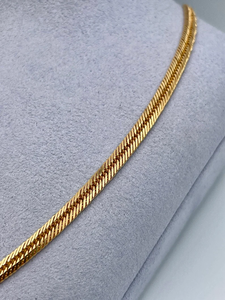 Classic 24K Gold Plated Snake Chain Necklace Zinc Alloy Unisex Daily Wear Jewelry Gift with Jade - Product Image 2