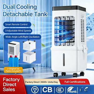 Ventilador de <span class=keywords><strong>Aire</strong></span> Frío Portátil Multifuncional de 4 Ruedas, Ventilador de <span class=keywords><strong>Aire</strong></span> <span class=keywords><strong>Acondicionado</strong></span> Inteligente, Sistema de Refrigeración para el Hogar de 3 Velocidades - Product Image 4