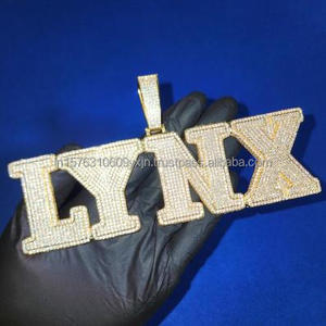 จี้ชื่อแบบกำหนดเอง "SHYNE" ประดับเพชรโมอิสซาไนต์ สร้อยคอฮิปฮอปชุบทอง เครื่องประดับหรูสำหรับผู้ชาย - Product Image 2
