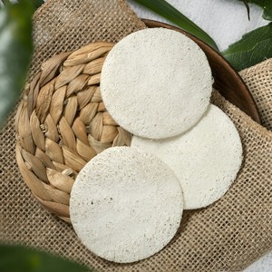 Esponjas para el cuidado de la piel, esponja redonda natural para el baño corporal, limpieza facial - Product Image 6