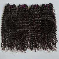 Extensions de cheveux naturels brésiliens Remy vierges indiens 12A de qualité supérieure, non traités, ondulations naturelles, double trame tissée à la machine