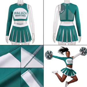 Uniformes de Animadoras Sublimados Personalizados de Alta Calidad de MALUZA INDUSTRIES, con Pedrería Brillante, para Equipos de Adultos - Product Image 5