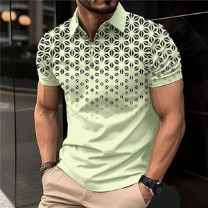 เสื้อเชิ้ตผู้ชายสีดำล้วน ผ้าเจอร์ซีย์โพลีเอสเตอร์ 100% ป้องกันรอยยับ แขนสั้น ติดกระดุมด้านหน้า สไตล์ลำลอง - Product Image 6