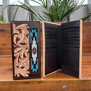 ODM กระเป๋าสตางค์ยาวหนังยาวเป็นเครื่องมือสำหรับ2025สินค้า OEM กระเป๋าใส่บัตรแบบพับสองชั้นทำจากหนังแท้คุณภาพสูงประดับลูกปัดด้วยบัตร RFID สำหรับผู้ชาย - Product Image 6