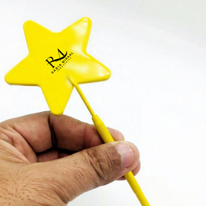 Espejo para Extensión de Pestañas en Forma de Estrella, de Acero Inoxidable, de Una Sola Cara, con Recubrimiento en Polvo Amarillo, Espejo de Maquillaje - Product Image 3