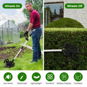 21V elettrico Cordless corda Trimmer erba Edger tagliaerba 3000mAh batterie 3.6-4,6 piedi lunghezza 90 corde - Product Image 3