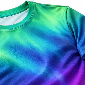 T-shirt pour homme OEM, impression par sublimation, tissu polyester léger, logo personnalisé, t-shirt de sport tendance, production en gros - Product Image 5