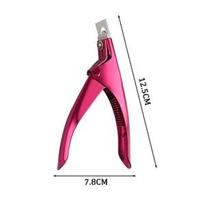 Coupe-ongles en acier au carbone pour acrylique, lame tranchante, durable, rose rouge, coupe-ongles d'orteil, coupe-ongles artificiels, nouveau design plat - Product Image 1