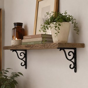 SHUBHAM Cast Iron Decorative Wall <b>Bracket</b> Metal Floating Shelf <b>Bracket</b> Antique Style Hanging Shelf Support <b>for</b> Home Decor - Product Image 2
