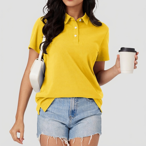 Chemises Polo pour Femmes, Nouvelle Arrivée, Mode, Personnalisables, Tissu Respirant et Doux au Toucher, Qualité Abordable, Utilisation Quotidienne, Chemise Polo pour Femmes - Product Image 3