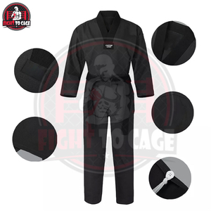 Uniforme de Taekwondo de Alta Calidad con Nervaduras, Estilo Aprobado por la WT, Dobok TKD Transpirable, Ropa de Artes Marciales para Poomsae y Sparring - Product Image 2