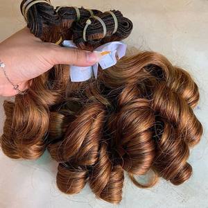 Vente chaude paquets vierges de cheveux humains non transformés Temple 100% cheveux bruts vietnam rebondissant vague lâche cheveux bruts pas d'emmêlement - Product Image 2