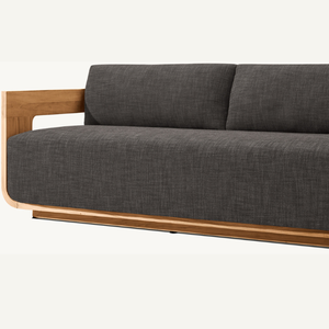 โซฟาขายดีสำหรับสองที่นั่ง ทำจากไม้สักคุณภาพดี ดีไซน์ทันสมัยสำหรับใช้ภายในอาคาร พร้อมพนักพิง - Product Image 5