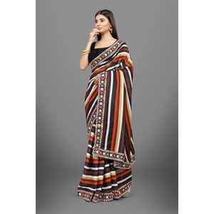 Sari con Estampado Digital de Diseñador para Fiestas, Ropa Africana - Product Image 3