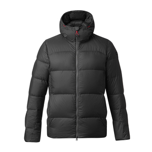 Chaqueta acolchada de alta calidad para hombre, talla grande, con dos bolsillos frontales, color negro, con cremallera y capucha. - Product Image 1