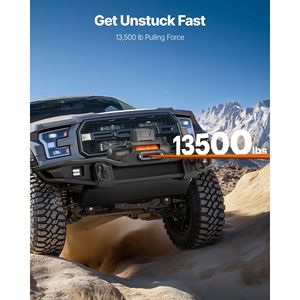 Verricello Elettrico 12V DC per Camion con Capacità di Carico di 13500 Libbre e Cavo Sintetico da 3/8 X 92 Piedi, Controllo Remoto Wireless e Cablato - Product Image 2