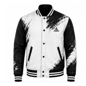 Veste d'hiver de style Letterman en toile de haute qualité, fabriquée avec les meilleurs matériaux, col montant, prix bas, légère, en vente en ligne - Product Image 1