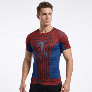 T-shirts de sport pour hommes de haute qualité, printemps 2021, fitness, séchage rapide, coupe régulière, compression, 100% coton - Product Image 5