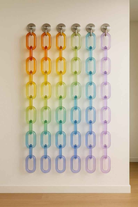 Cadena de eslabones de resina ecológica personalizada, de gran tamaño, multicolor, hecha a mano, para decoración del hogar, por Abdul Rehman Enterprises - Product Image 5