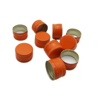 Orange vif personnalisé 18*12mm capuchons en aluminium anti-chapardeur avec doublure en PE pour mini emballage cosmétique en verre
