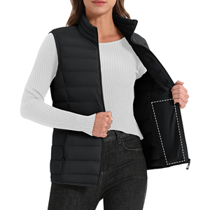 Chaleco Acolchado para Mujer, Transpirable, de Color Sólido, de Secado Rápido, con Impresión Personalizada con Logotipo, Precio Económico al por Mayor, Ropa de Invierno - Product Image 4