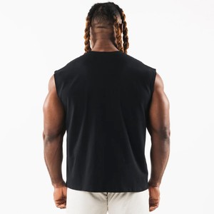 Men's Gym Sports 100% <b>Polyester</b> Exercise Men Straight Hem Slim Marl Sleave Less Tanktops Tank Tops Muscle Tee Sando For Men - Product Image 6