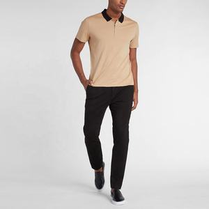 2025 nuevo diseño de algodón fino para hombre para Polo logotipo personalizado cuello vuelto con patrón sólido precio al por mayor - Product Image 3