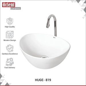 Venta al por Mayor a Nivel Mundial de Artículos Sanitarios de Cerámica de Diseño de Lujo, Lavabo de Sobremesa Ovalado de Alta Calidad a Bajo Precio - Product Image 2