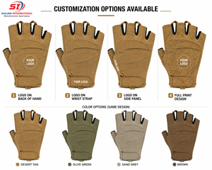 Gants de cyclisme demi-doigts style utilitaire, résistants à l'usure, antidérapants, pour vélo de gravier, vente en gros, logo personnalisé OEM - Product Image 3