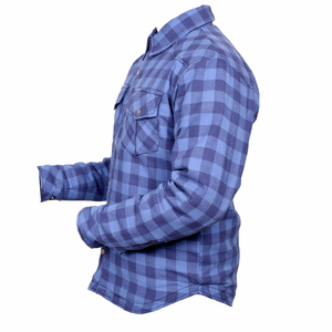 Camisa Protectora Azul a Cuadros Estilo Leñador con Armadura para Motocicleta y Diseño Casual de Camisa de Seguridad para Hombres - Product Image 5